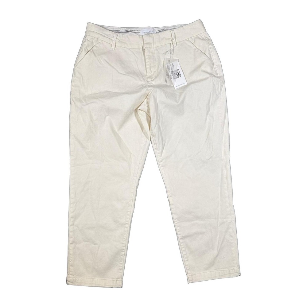 Dear John Womens Cream Off White Cropped Chino Tapered Pants Size 32 NWT